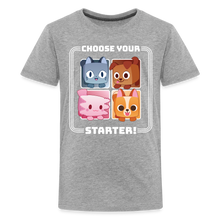Load image into Gallery viewer, PET SIMULATOR - Choose Your Starter T-Shirt (Youth) - heather gray