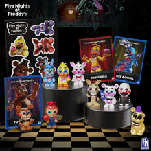 Load image into Gallery viewer, Five Nights At Freddy’s (FNAF) — Ultimate Grab N’ Go Bundle — Series 2 — Collectible Microfigures, Card Stand, Collectible Trading Cards, Sticker Sheet — Officially Licensed By PhatMojo