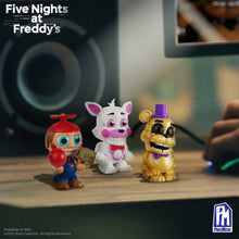 Load image into Gallery viewer, Five Nights At Freddy’s (FNAF) — Ultimate Grab N’ Go Bundle — Series 2 — Collectible Microfigures, Card Stand, Collectible Trading Cards, Sticker Sheet — Officially Licensed By PhatMojo