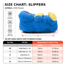 Load image into Gallery viewer, POPPY PLAYTIME - Huggy Wuggy Fuzzy Plush Slippers (3D Body & Bow w/ Embroidery, Unisex)