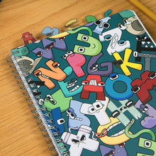 Load image into Gallery viewer, ALPHABET LORE - ABCDE Tabbed Notebook (8.5" Notebook w/ Tabbed Dividers, 144 Pages)