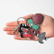 Load image into Gallery viewer, ALPHABET LORE – "FART" Keychain | 2.75" Wide Metallic Keychain | Featuring Iconic Characters A, F, R, T & L | Durable, Fun & Collectible Accessory for Fans | Great Gift | Hilarious & Stylish | Officially Licensed