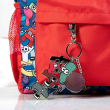 Load image into Gallery viewer, ALPHABET LORE – "FART" Keychain | 2.75" Wide Metallic Keychain | Featuring Iconic Characters A, F, R, T & L | Durable, Fun & Collectible Accessory for Fans | Great Gift | Hilarious & Stylish | Officially Licensed
