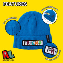 Load image into Gallery viewer, ALPHABET LORE - FRIEND Embroidered Knit Beanie (Unisex)