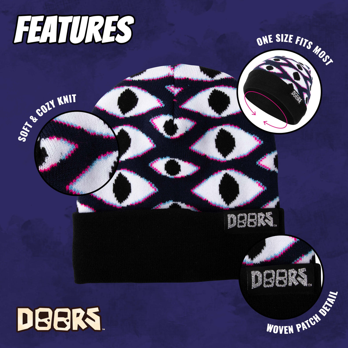 DOORS - Eyes Pattern Knit Beanie (Unisex) – EpicDrops.com