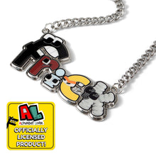Load image into Gallery viewer, ALPHABET LORE – Frick Charm Necklace | Metallic Charm w/ 16" Chain & Extender | Collectible Accessory | Perfect for Guys & Girls | Officially Licensed