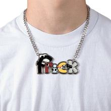 Load image into Gallery viewer, ALPHABET LORE – Frick Charm Necklace | Metallic Charm w/ 16" Chain & Extender | Collectible Accessory | Perfect for Guys & Girls | Officially Licensed
