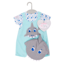 Load image into Gallery viewer, TINY TREASURES - Jawsome Shark Outfit (for 17" Baby Dolls)