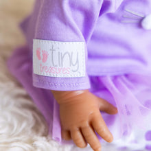 Load image into Gallery viewer, TINY TREASURES - Baby Doll w/ Lilac Bunny Outfit (17" Tall)