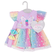 Load image into Gallery viewer, TINY TREASURES - Butterfly Dress Outfit (for 17" Baby Dolls)