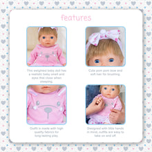 Load image into Gallery viewer, TINY TREASURES - Baby Doll w/ Pink Bunny Outfit (17" Tall)