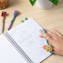 Load image into Gallery viewer, ALPHABET LORE – FNP Charm Pen Set (3-Pack) | 5.6" Tall Writing Utensils w/ Character Toppers | Back-to-School Essentials | School Supplies | Smooth-Writing w/ Black Ink | Officially Licensed
