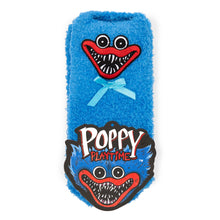 Load image into Gallery viewer, POPPY PLAYTIME - Huggy Wuggy Fuzzy Socks 2-Pack (w/ Embroidered Patch & 3D Bow, Unisex)