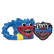 Load image into Gallery viewer, POPPY PLAYTIME - Huggy Wuggy 3D Mug (4.5" Ceramic Mug w/ Sculpted Details, 20oz Volume)