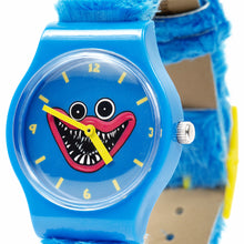 Load image into Gallery viewer, POPPY PLAYTIME - Huggy Wuggy Wrist Watch (Adjustable Watch w/ Fuzzy Fur Straps)