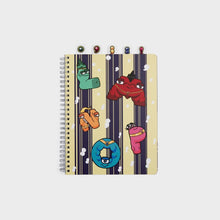 Load and play video in Gallery viewer, ALPHABET LORE - LMNOP Tabbed Notebook (8.5" Notebook w/ Tabbed Dividers, 144 Pages)
