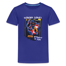 Load image into Gallery viewer, POPPY PLAYTIME - Nobody Leaves T-Shirt (Youth) - royal blue