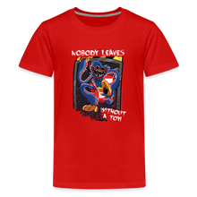Load image into Gallery viewer, POPPY PLAYTIME - Nobody Leaves T-Shirt (Youth) - red