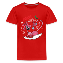 Load image into Gallery viewer, POPPY PLAYTIME - Mommy Knows Best T-Shirt (Youth) - red