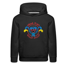 Load image into Gallery viewer, POPPY PLAYTIME - Wanna Play? Hoodie (Youth) - black