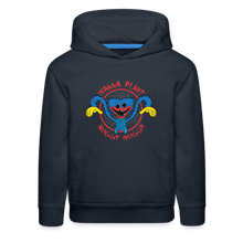 Load image into Gallery viewer, POPPY PLAYTIME - Wanna Play? Hoodie (Youth) - navy