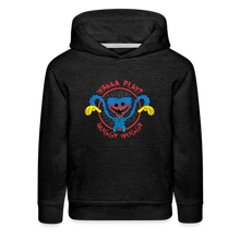 Load image into Gallery viewer, POPPY PLAYTIME - Wanna Play? Hoodie (Youth) - charcoal grey