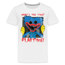 Load image into Gallery viewer, POPPY PLAYTIME - What's the Time? T-Shirt (Youth) - white