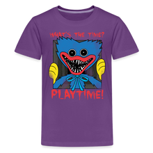 Load image into Gallery viewer, POPPY PLAYTIME - What's the Time? T-Shirt (Youth) - purple