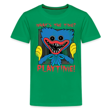 Load image into Gallery viewer, POPPY PLAYTIME - What's the Time? T-Shirt (Youth) - kelly green