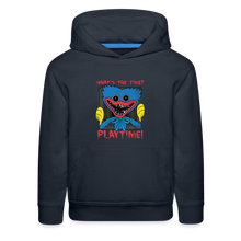 Load image into Gallery viewer, POPPY PLAYTIME - What's the Time? Hoodie (Youth) - navy