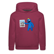 Load image into Gallery viewer, RAINBOW FRIENDS - Might Be Hungry Hoodie (Youth) - burgundy