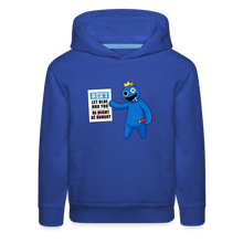 Load image into Gallery viewer, RAINBOW FRIENDS - Might Be Hungry Hoodie (Youth) - royal blue