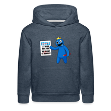 Load image into Gallery viewer, RAINBOW FRIENDS - Might Be Hungry Hoodie (Youth) - heather denim