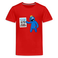 Load image into Gallery viewer, RAINBOW FRIENDS - Might Be Hungry T-Shirt (Youth) - red