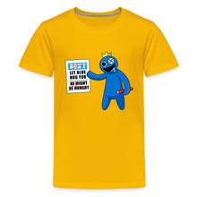 Load image into Gallery viewer, RAINBOW FRIENDS - Might Be Hungry T-Shirt (Youth) - sun yellow