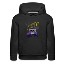 Load image into Gallery viewer, RAINBOW FRIENDS - Here's Purple! Hoodie (Youth) - black
