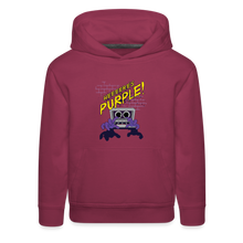 Load image into Gallery viewer, RAINBOW FRIENDS - Here's Purple! Hoodie (Youth) - burgundy