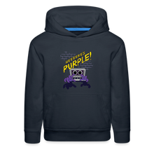 Load image into Gallery viewer, RAINBOW FRIENDS - Here's Purple! Hoodie (Youth) - navy