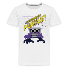 Load image into Gallery viewer, RAINBOW FRIENDS - Here's Purple! T-Shirt (Youth) - white