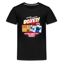 Load image into Gallery viewer, RAINBOW FRIENDS - Boxes! T-Shirt (Youth) - black
