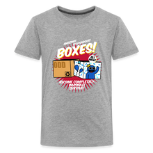 Load image into Gallery viewer, RAINBOW FRIENDS - Boxes! T-Shirt (Youth) - heather gray