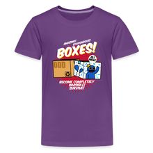 Load image into Gallery viewer, RAINBOW FRIENDS - Boxes! T-Shirt (Youth) - purple