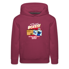 Load image into Gallery viewer, RAINBOW FRIENDS - Boxes! Hoodie (Youth) - burgundy