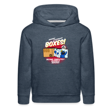 Load image into Gallery viewer, RAINBOW FRIENDS - Boxes! Hoodie (Youth) - heather denim