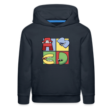 Load image into Gallery viewer, ALPHABET LORE - ABCD Hoodie (Youth) - navy