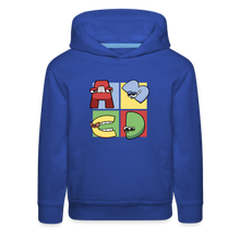 Load image into Gallery viewer, ALPHABET LORE - ABCD Hoodie (Youth) - royal blue