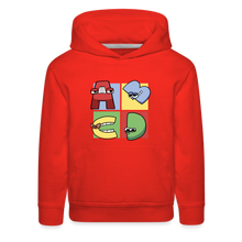 Load image into Gallery viewer, ALPHABET LORE - ABCD Hoodie (Youth) - red