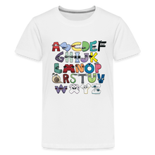 Load image into Gallery viewer, ALPHABET LORE - A to Z T-Shirt (Youth) - white