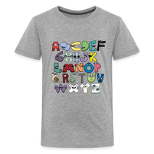 Load image into Gallery viewer, ALPHABET LORE - A to Z T-Shirt (Youth) - heather gray