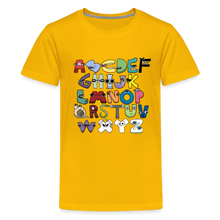 Load image into Gallery viewer, ALPHABET LORE - A to Z T-Shirt (Youth) - sun yellow
